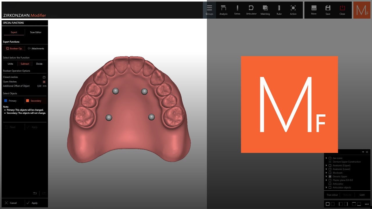 Boolean Operations | Zirkonzahn.Modifier