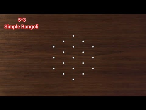 5*3 dots ஒரு தடவை பார்த்தல் போதும் கட்டாயம் இந்த கோலம் தான் போடுவிங்க🌺🌱5*3 Beautiful daily kolam