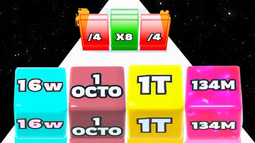 Infinity Run 2048 Jelly Cube vs Circles Run - ASMR Gameplay (NOOB vs PRO vs HACKER) New Update