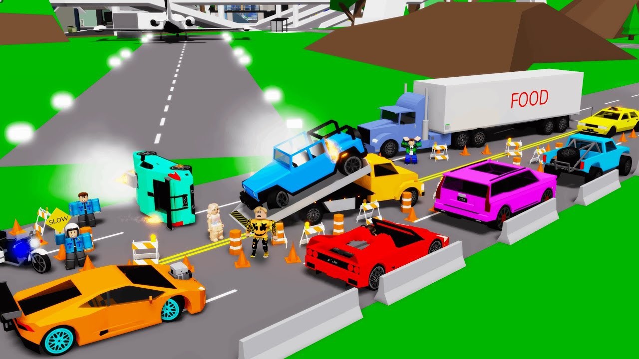 فيلم روبلوكس : حادث مرورى مروع فى ماب البيوت بسبب السرعة 😡💔 بلاش الجرى ارجوكم 😭