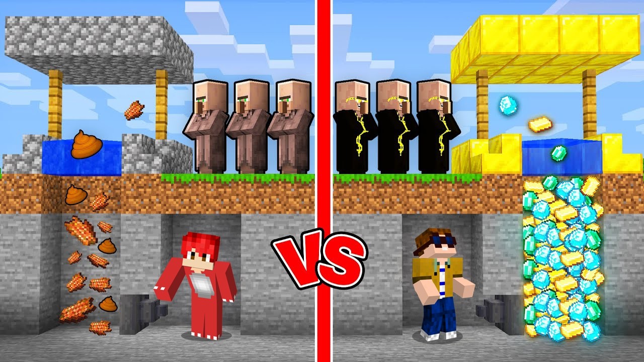 ARMER WUNSCHBRUNNEN vs. REICHER WUNSCHBRUNNEN in Minecraft!