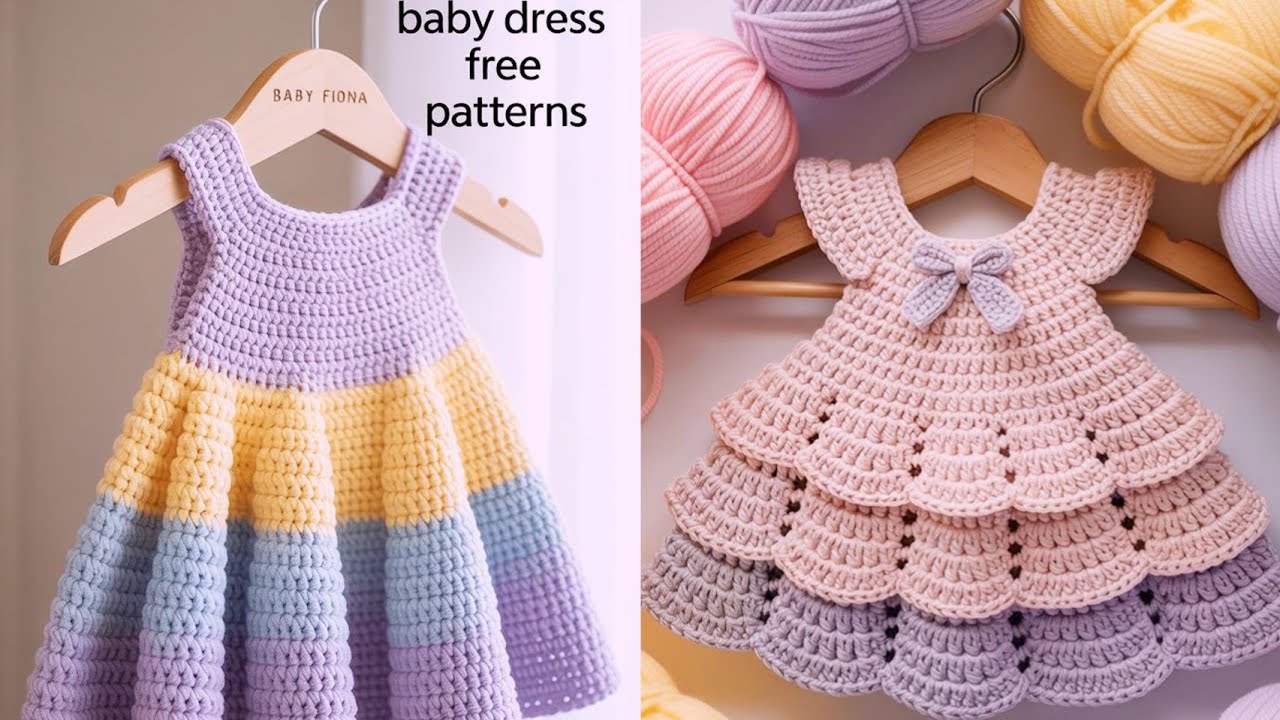 Crochet baby girl dress|| how to make frock with crochet|| crochet baby frock neck design