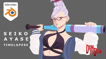 Blender character modeling timelapse - Seiko Ayase - DANDADAN