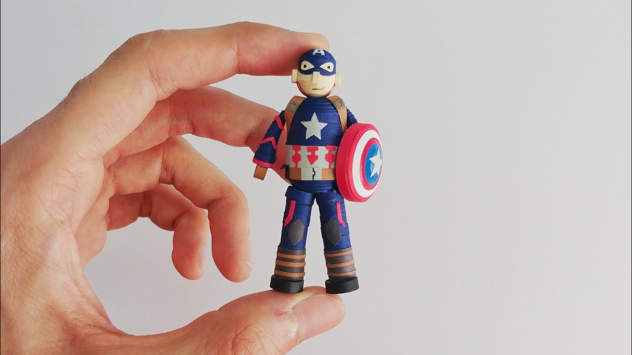 How To Make 3D Quilling Captain America/Artoholic/3D Quilling YouTube