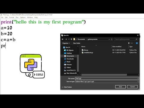 Lec 4.1 - Create and Run First Python Program - Start coding with PYTHON in Data Analytics