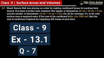 Class 9 Maths, Exercise 13.1 - Q 7 🌟 Surface Areas and Volumes 🌟 NCERT, CBSE 🎯