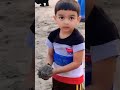 Kids funny sand play