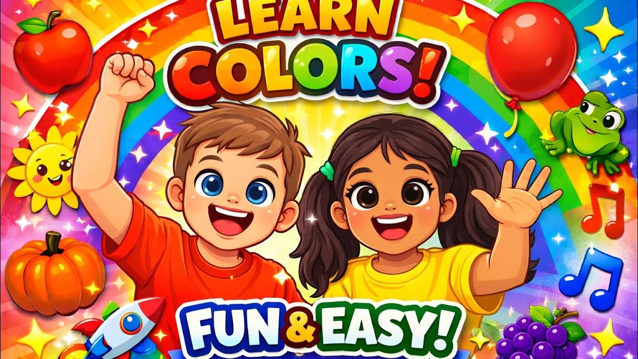 🎨 Learn Colors with Fun! 🌈 Color Song for Kids | Colors Rhyme for ...