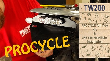 TW200: PROCYCLE Tail Tidy Kit & JNS LED Headlight Installation
