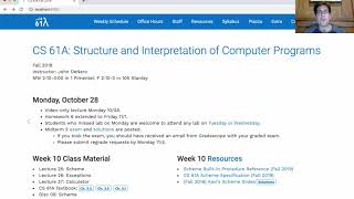 61A Fall 2019 Lecture 25 Video 1