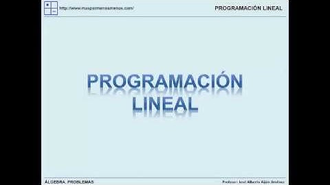 6 1 2 6 P Programación lineal Problema