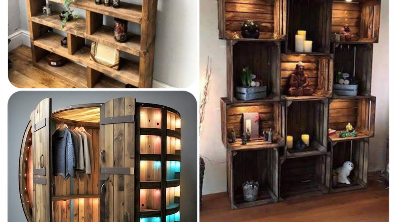 creative pallet wood storage ideas/pallet wood racks/pallet wood ...