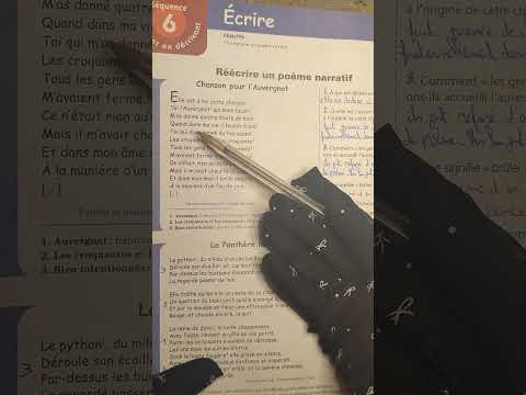 1ère année collège l' heure de français page 138 réécrire un poème narratif