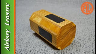 Карандашница из дерева / Wooden pencil holder