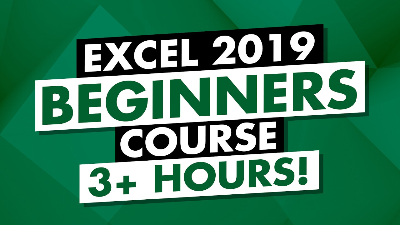 Update Microsoft Excel Tutorial: 3-Hour MS Excel 2019 Course for Beginners!
