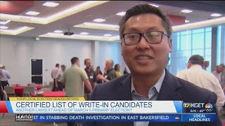 California's list of write-in candidates sparks another elections-related lawsuit