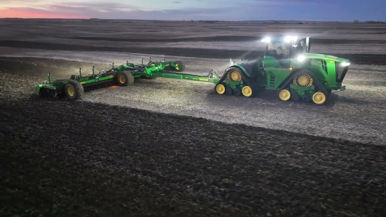 John Deere Autonomous 9RX 640 & HSD 45 in Action! | Drone Footage