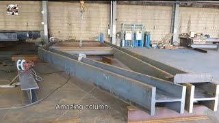 Process of installation steel column building. //Amazing projects. Part 10
