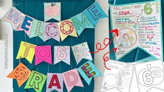Back to School All About Me Bulletin Board Banner Activity |  Get to know you Craft