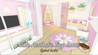 Cute Aesthetic Tiny home Speed build in Adopt me!