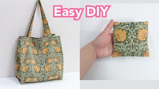 簡単 DIY！持ち歩きたい！マチ付きシンプルなバッグ Easy DIY! Simple bag is the best for this textile.