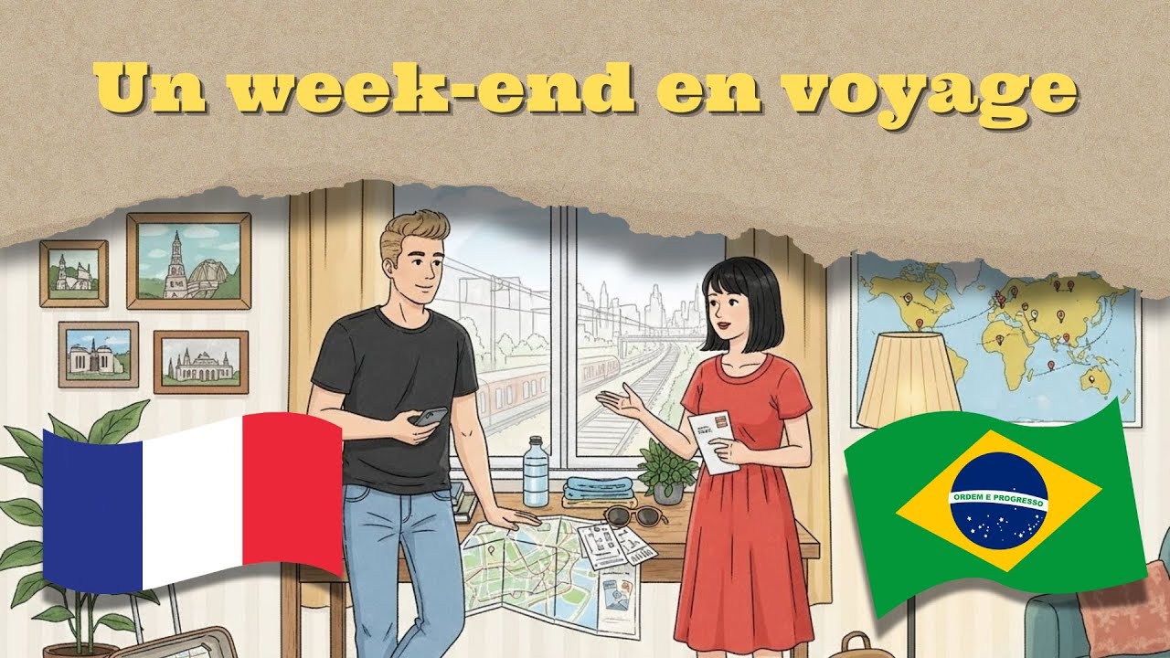 Shadowing Francês A2 | Francês Fácil com História – Um Fim de Semana em Viagem