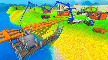 Indian Train Bridge Construction । Railroad Building Simulation । Android Gameplay