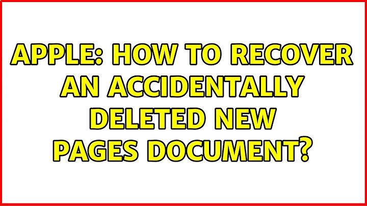 How to recover deleted pages document on iphone