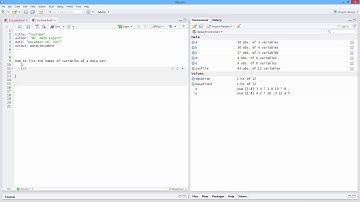 How to List the Names of Variables of a Data Set in R. [HD]