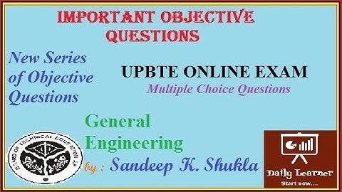 GENERAL ENGINEERING UNIT 1 MCQ 4 by Sandeep K. Shukla