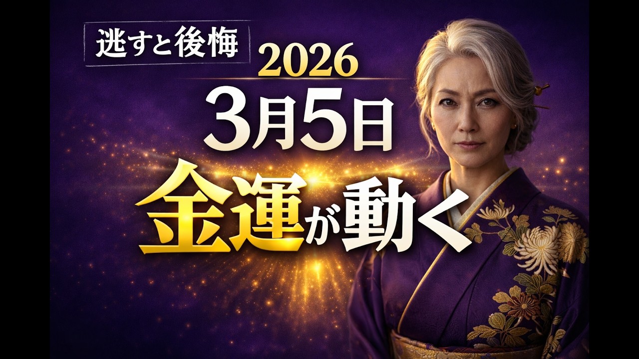 【2026年3月5日】この日を軽く見ると危険です｜金運が動く日