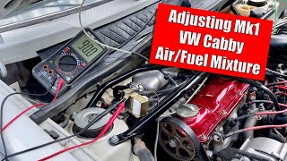 How to Adjust Air Fuel Mixture on a Mk1 VW Cabriolet