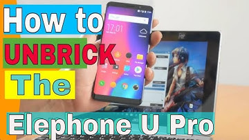 How to Unbrick (restore/revive) your elephone u pro back from the dead (2018)
