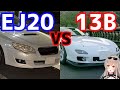 【RX7】FD3Sとレガシィで加速対決！！【レーサーVtube】