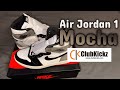 Air jordan 1 mocha  clubkickz replica sneaker unboxing  review