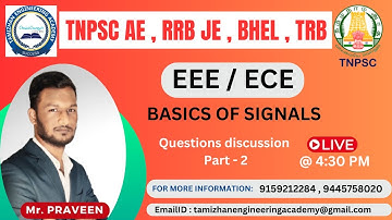 BASICS OF SIGNAL DISCUSSION PART- 02  | TAMIL | Electrical Engineering | ECE | TNPSC AE ,RRB