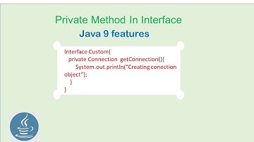 Private Method In Interface || java 9 features