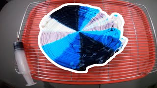 Ocean Wave Pleated Spiral Tiedye Tee