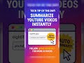 Summarize Any YouTube Video in Seconds with AI #shorts