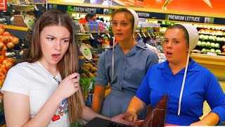 AMISH GIRLS VISIT GROCERY STORE FOR THE FIRST TIME  Georgia Reacts