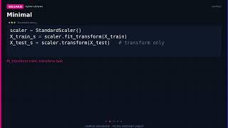 sklearn StandardScaler: fit on train only