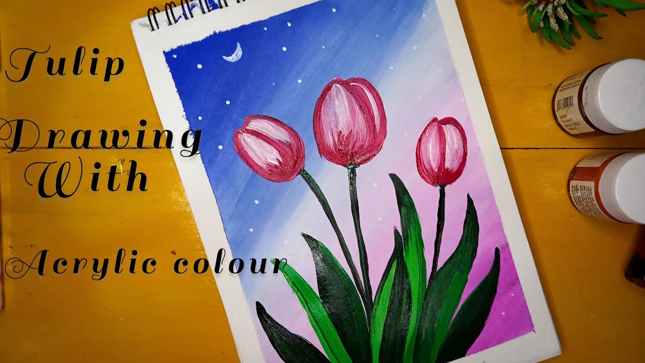 Easy Sunrise Scenery Painting with Acrylic colour for beginners - Step by  Step drawing - YouTube