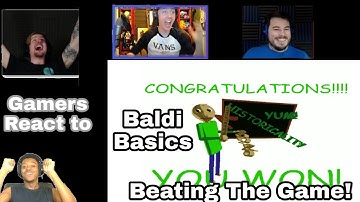 Gamers React to Baldi Basics in Education and Learning Beating The Game!