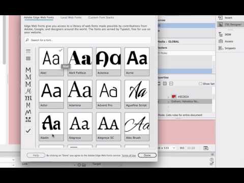Working with Text in Dreamweaver CC2017