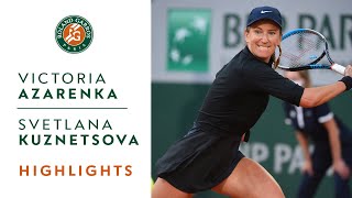 Victoria Azarenka vs Svetlana Kuznetsova Round 1 Highlights | Roland-Garros 2021