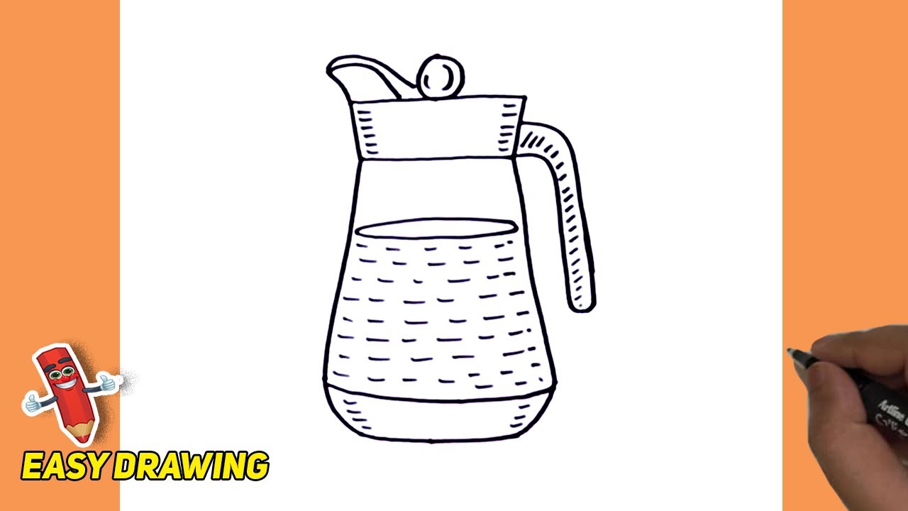 How To Draw A Water Jug easy and step by step