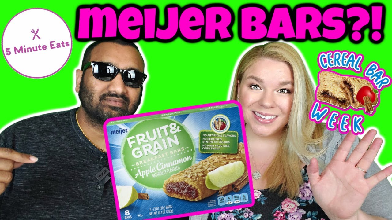 Meijer Fruit & Grain Breakfast Bars Apple Cinnamon Review - YouTube