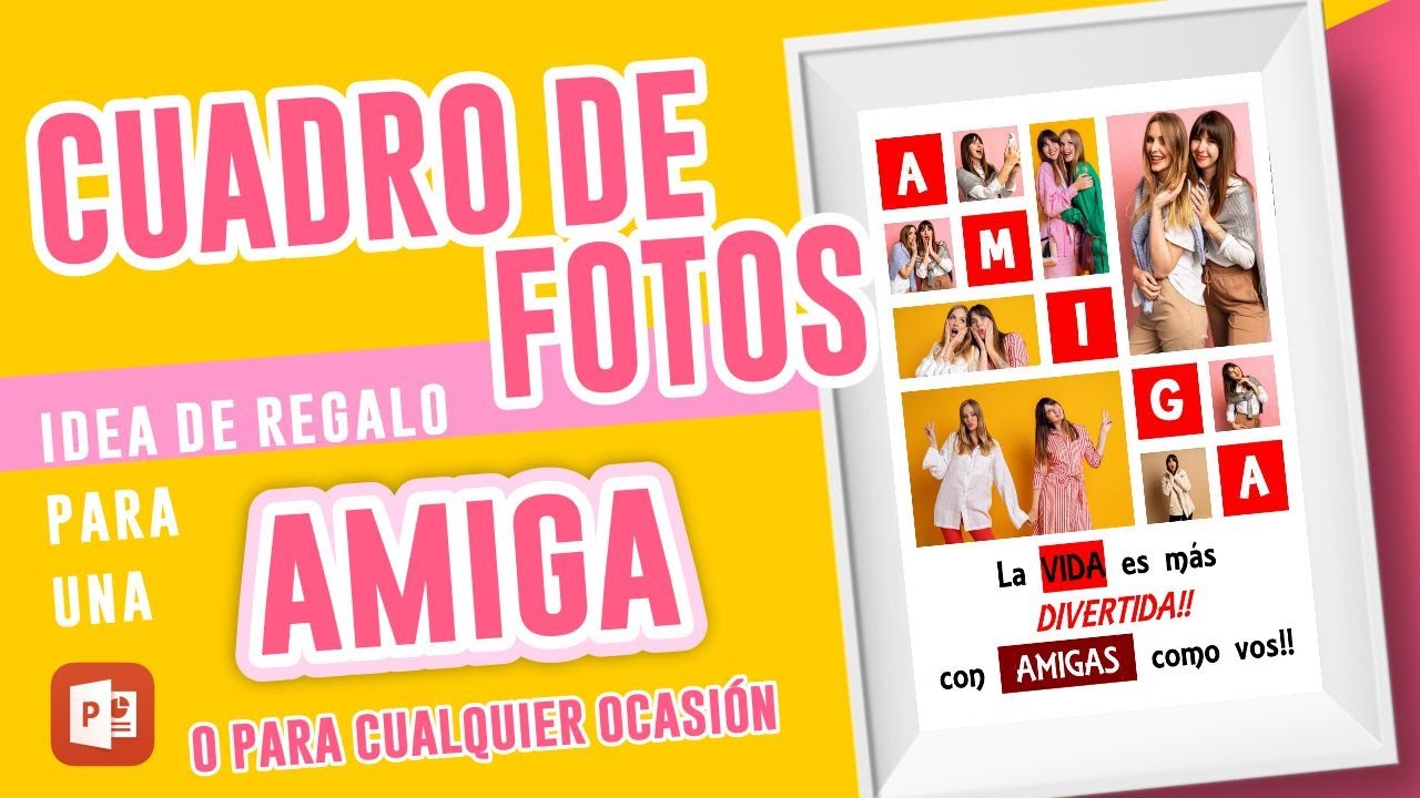 🎁 Como hacer un CUADRO decorativo con FOTOS para regalar a tu AMIGA/O!