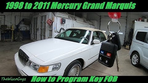 1998 to 2011 Mercury Grand Marquis How to Program Key FOB