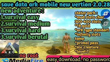 ark mobile mod save data | new adventure mod stats 🔥🔥 amber 🔥 infinity slots taming.